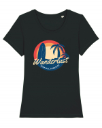 Wanderlust Tropical Paradise Tricou mânecă scurtă guler larg fitted Damă Expresser