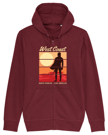 West Coast Santa Monica Beach Burgundy