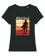 West Coast Santa Monica Beach Tricou mânecă scurtă guler larg fitted Damă Expresser