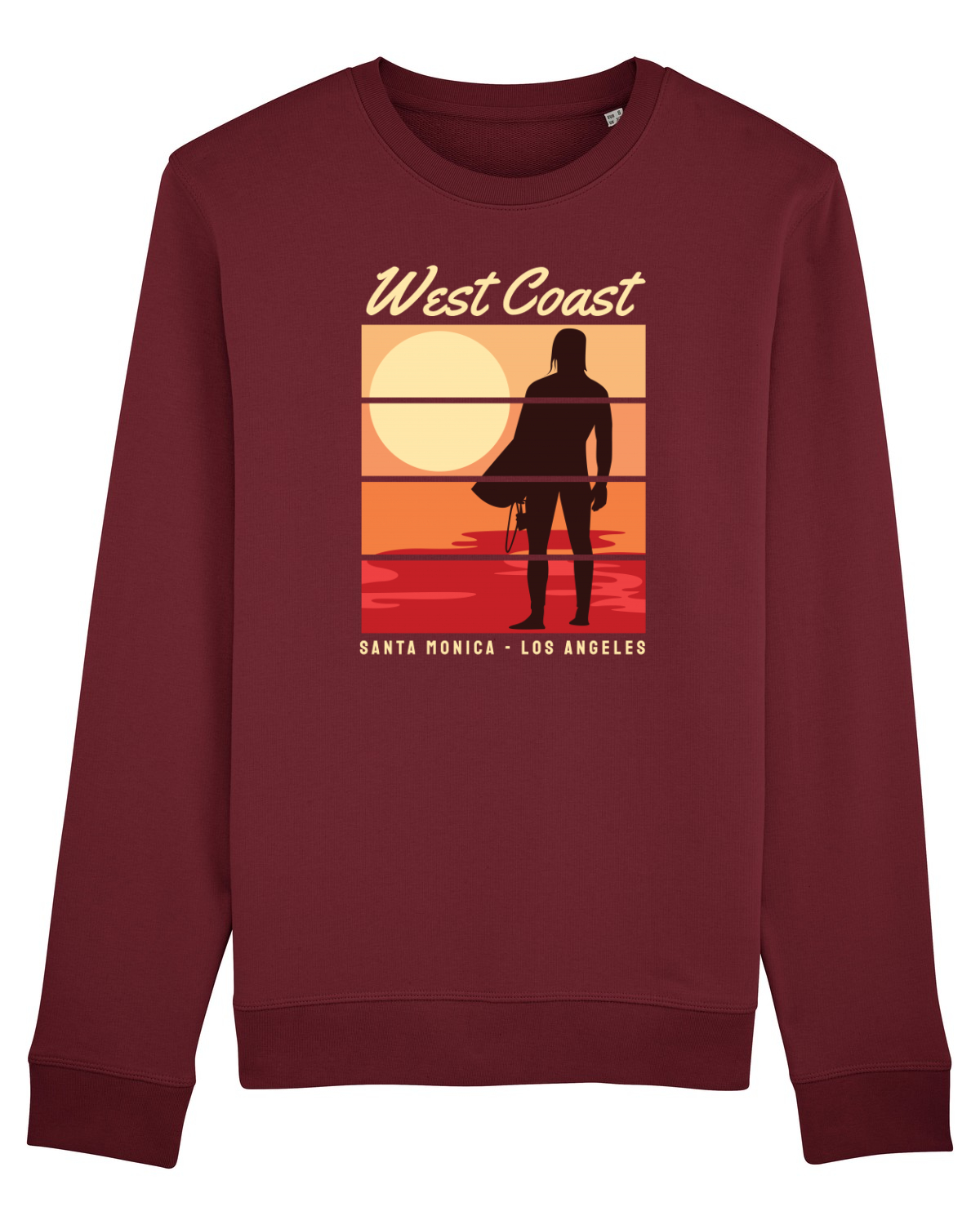 Bluză mânecă lungă Unisex Rise Burgundy