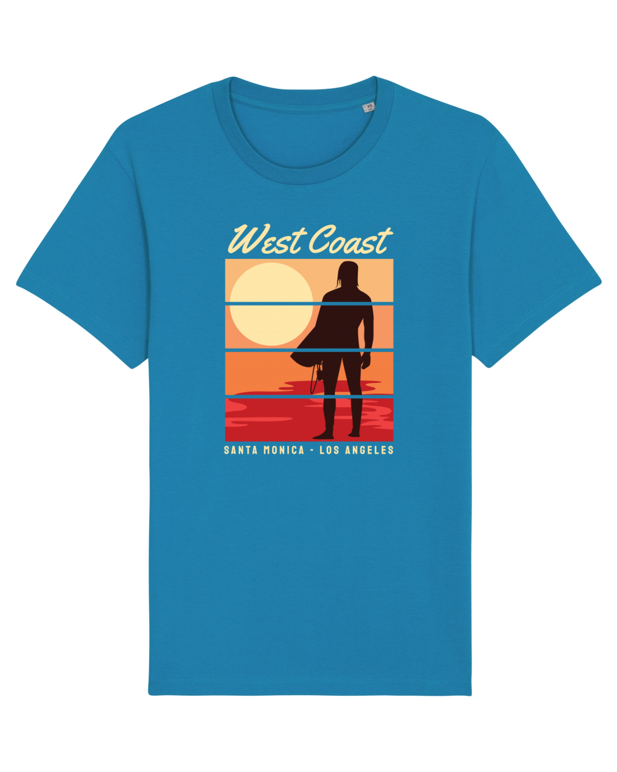 Tricou mânecă scurtă Unisex Rocker Azur