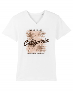 West Coast Santa Monica Los Angeles Tricou mânecă scurtă guler V Bărbat Presenter