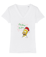 Christmassy Simpsons no. 2 Tricou mânecă scurtă guler V Damă Evoker