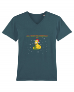Christmassy Simpsons no. 5 Tricou mânecă scurtă guler V Bărbat Presenter