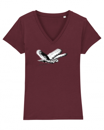 flying owls Burgundy