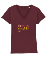 ooo gurl! Tricou mânecă scurtă guler V Damă Evoker