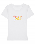 ooo gurl! Tricou mânecă scurtă guler larg fitted Damă Expresser