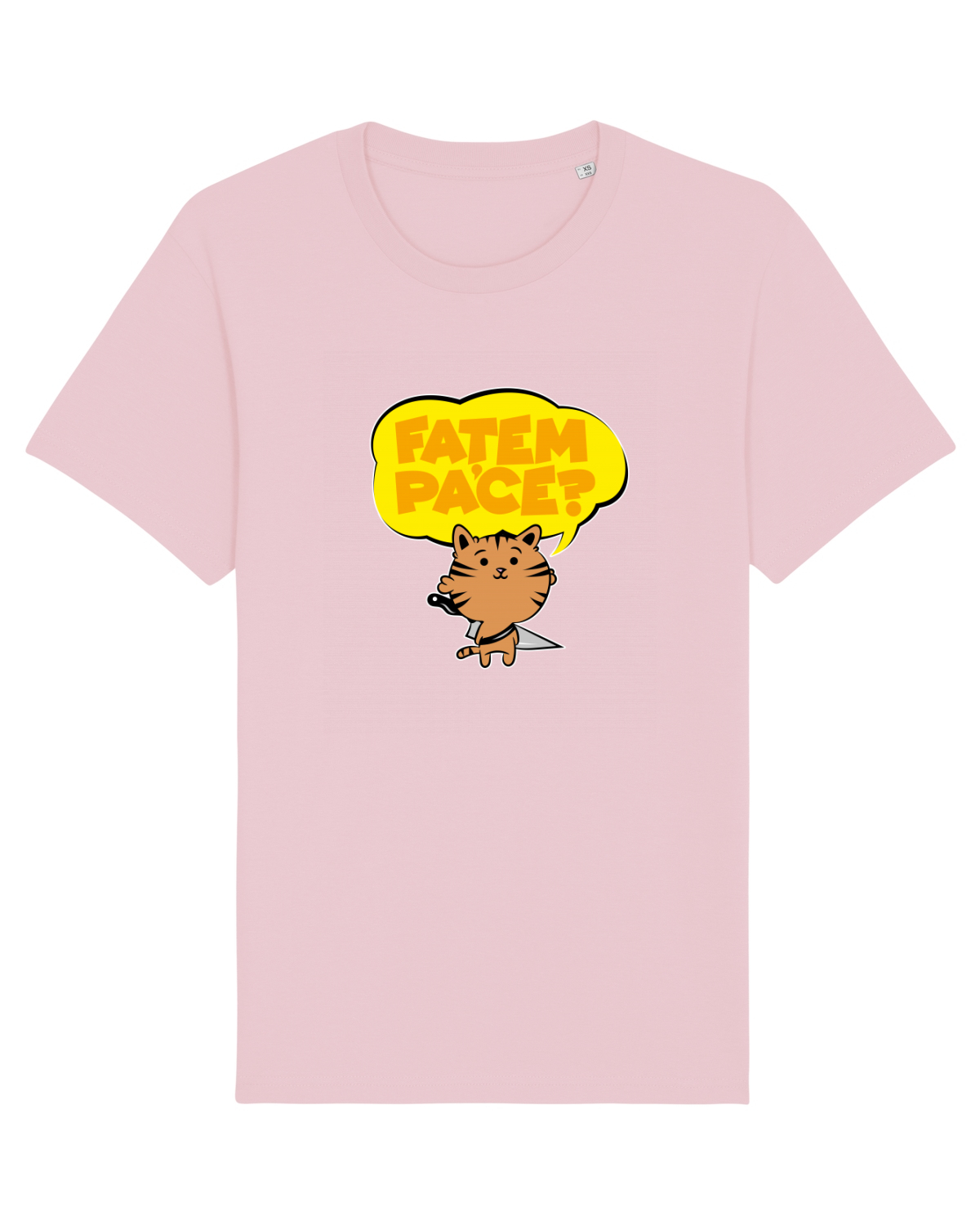 Tricou mânecă scurtă Unisex Rocker Cotton Pink