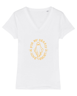For my dearly love ghost Tricou mânecă scurtă guler V Damă Evoker