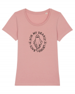 For my dearly love ghost Tricou mânecă scurtă guler larg fitted Damă Expresser
