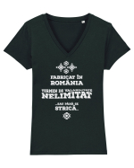 made in Romania Tricou mânecă scurtă guler V Damă Evoker