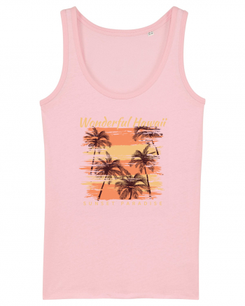 Wonderful Hawaii Sunset Paradise Cotton Pink