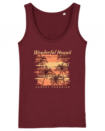 Wonderful Hawaii Sunset Paradise Burgundy