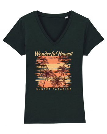 Wonderful Hawaii Sunset Paradise Black