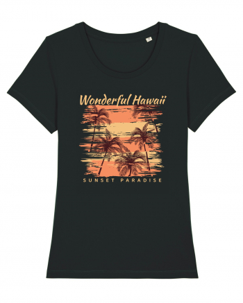 Wonderful Hawaii Sunset Paradise Black