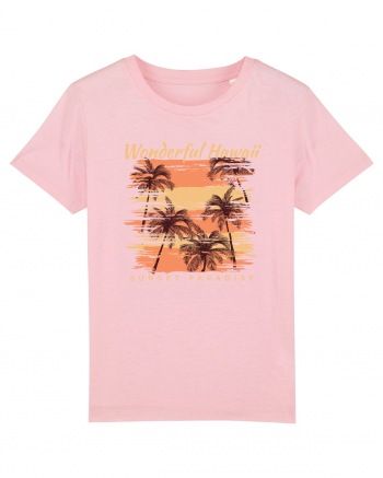 Wonderful Hawaii Sunset Paradise Cotton Pink