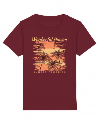 Wonderful Hawaii Sunset Paradise Burgundy