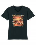 Wonderful Hawaii Sunset Paradise Tricou mânecă scurtă guler V Bărbat Presenter