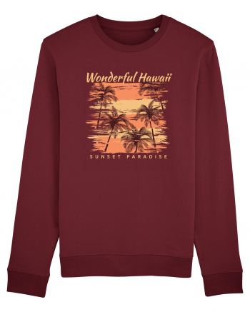 Wonderful Hawaii Sunset Paradise Burgundy