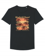 Wonderful Hawaii Sunset Paradise Tricou mânecă scurtă guler larg Bărbat Skater