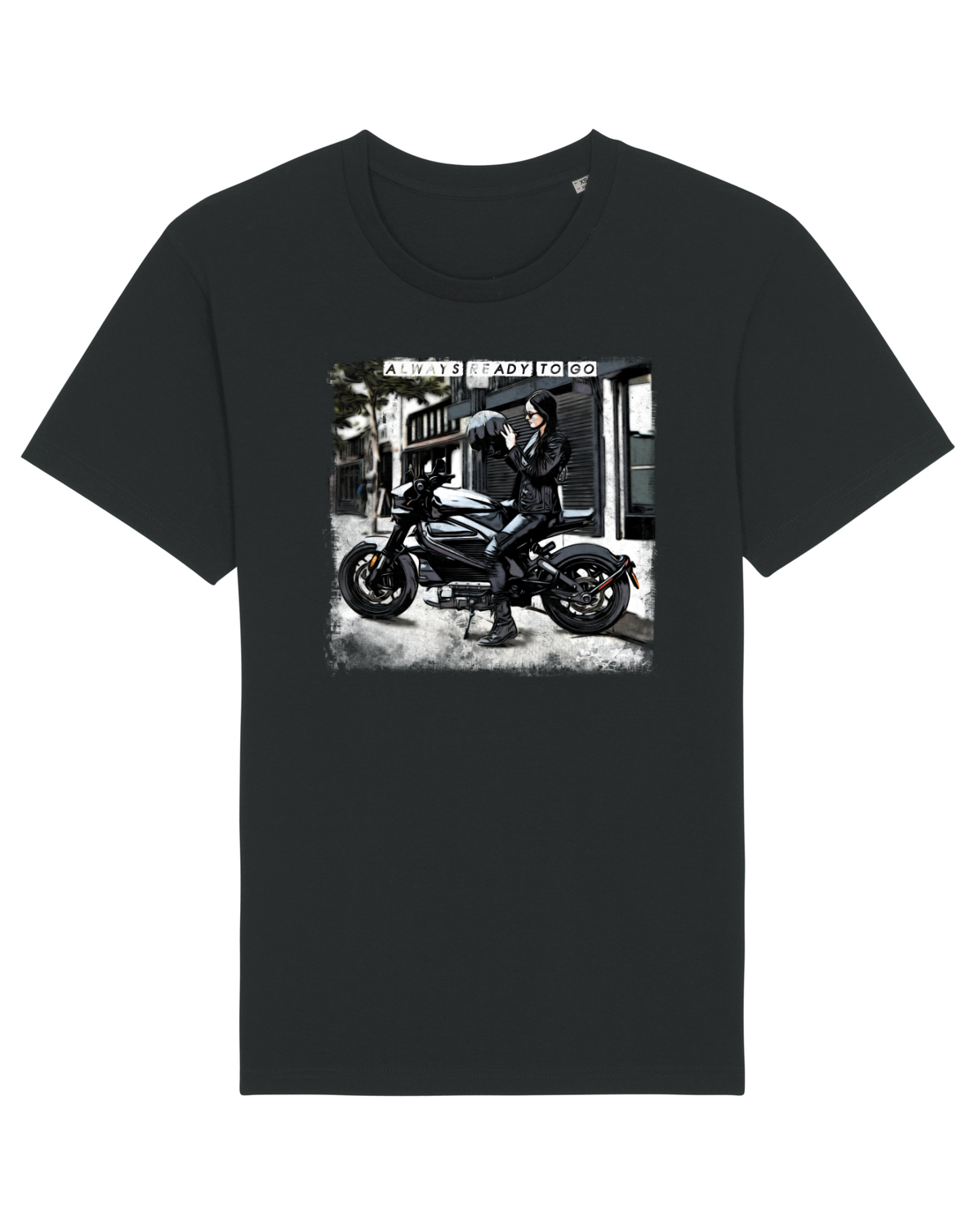 Tricou mânecă scurtă Unisex Rocker Black