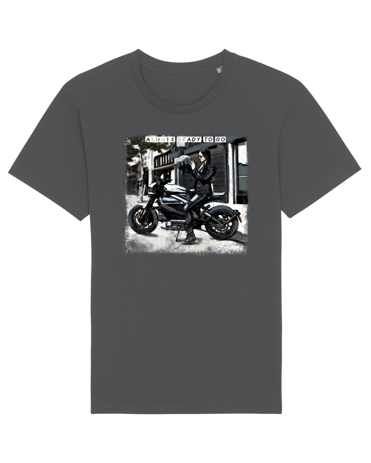 Tricou mânecă scurtă Unisex Rocker Anthracite