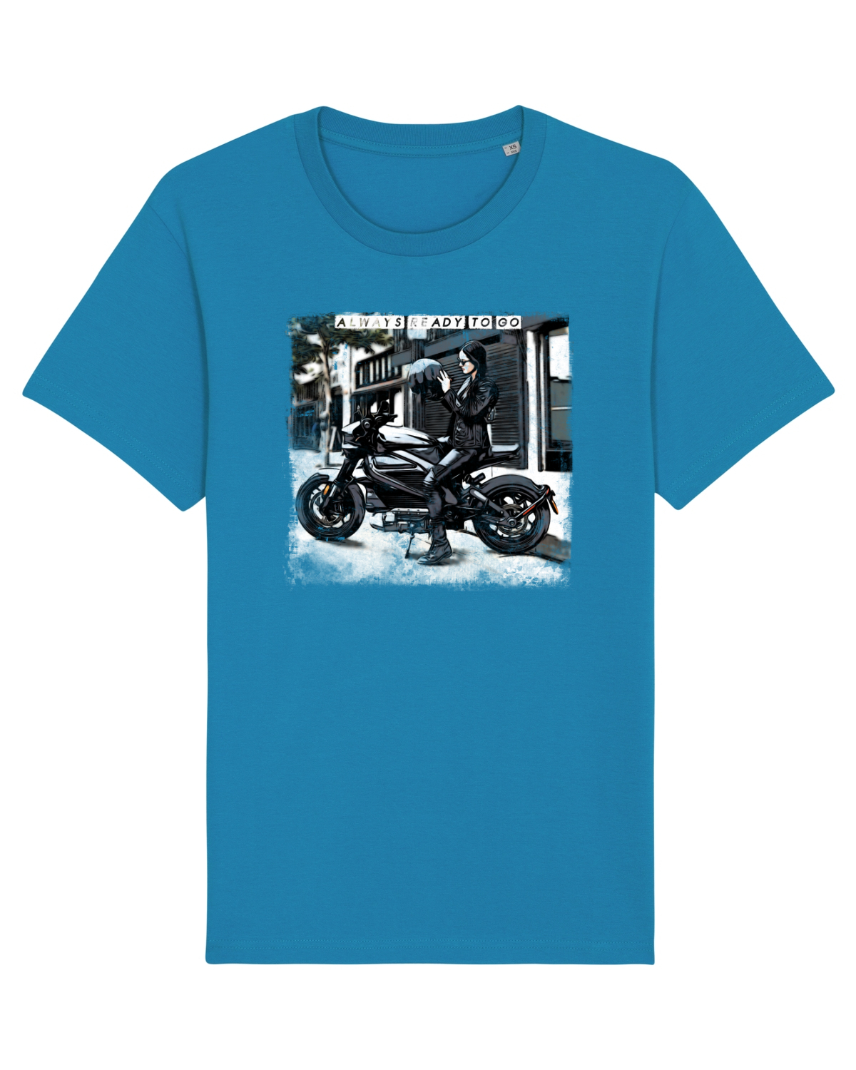 Tricou mânecă scurtă Unisex Rocker Azur