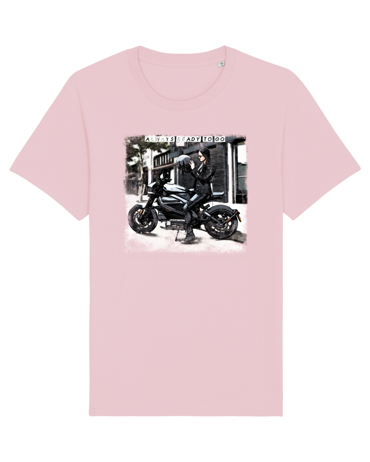 Tricou mânecă scurtă Unisex Rocker Cotton Pink