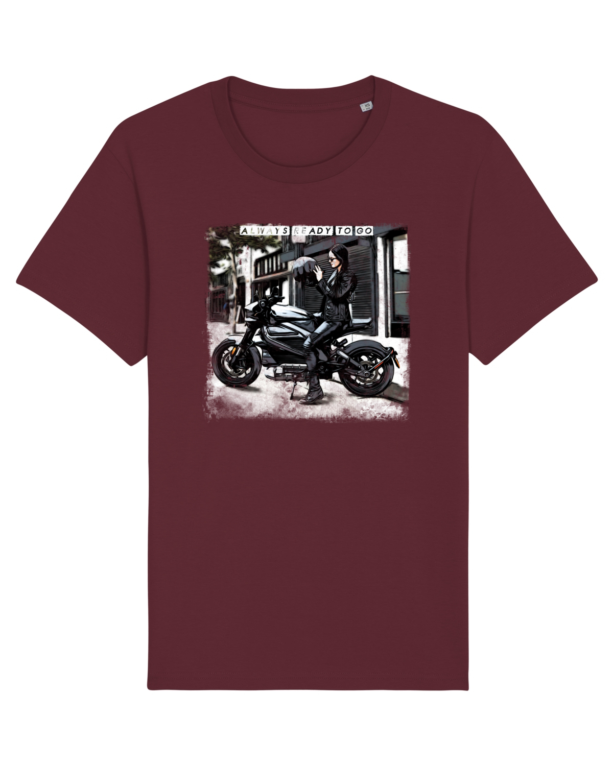 Tricou mânecă scurtă Unisex Rocker Burgundy