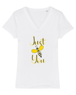 Just Bee You Tricou mânecă scurtă guler V Damă Evoker