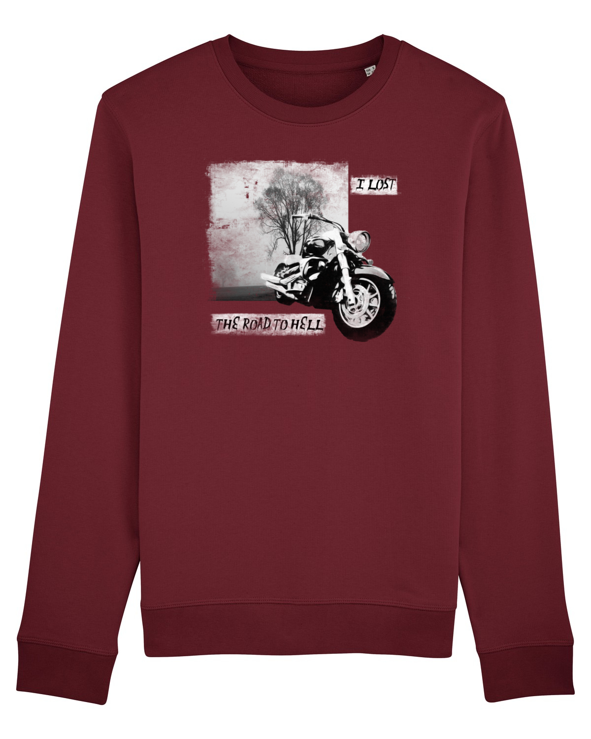 Bluză mânecă lungă Unisex Rise Burgundy