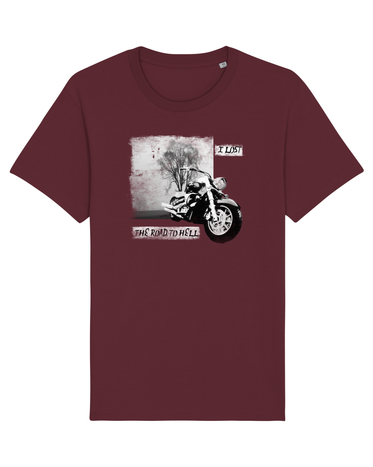 Tricou mânecă scurtă Unisex Rocker Burgundy
