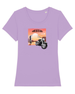 LOST IN PARADIsE Tricou mânecă scurtă guler larg fitted Damă Expresser