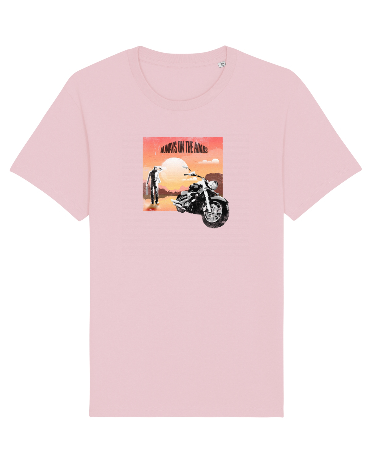 Tricou mânecă scurtă Unisex Rocker Cotton Pink