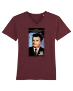 nicolae ceausescu Tricou mânecă scurtă guler V Bărbat Presenter
