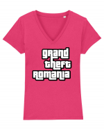 grand theft romania Tricou mânecă scurtă guler V Damă Evoker