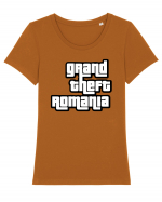 grand theft romania Tricou mânecă scurtă guler larg fitted Damă Expresser