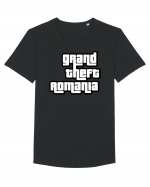 grand theft romania Tricou mânecă scurtă guler larg Bărbat Skater