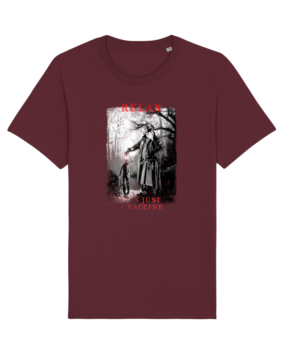 Tricou mânecă scurtă Unisex Rocker Burgundy
