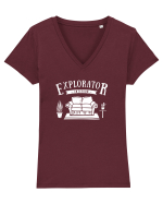Explorator Interior  Tricou mânecă scurtă guler V Damă Evoker
