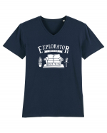 Explorator Interior  Tricou mânecă scurtă guler V Bărbat Presenter