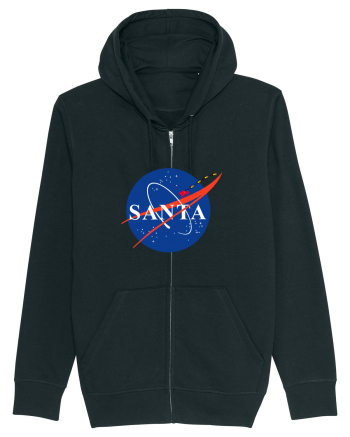 NASA Logo with SANTA claus sleigh and rockets Black