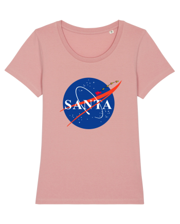 NASA Logo with SANTA claus sleigh and rockets Canyon Pink