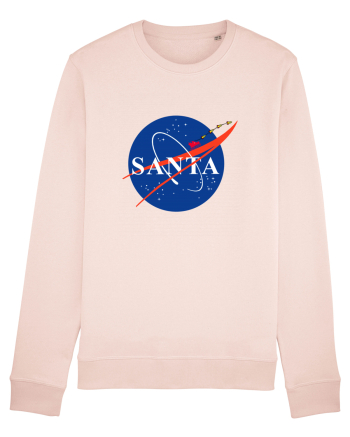 NASA Logo with SANTA claus sleigh and rockets Candy Pink