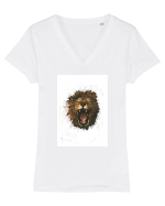Furious lion Tricou mânecă scurtă guler V Damă Evoker