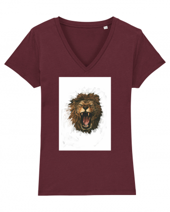 Furious lion Burgundy