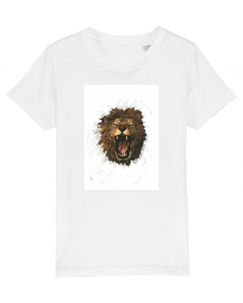 Furious lion White