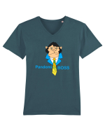 PandemiBOSS Tricou mânecă scurtă guler V Bărbat Presenter