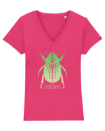 What does beetle think right now? Tricou mânecă scurtă guler V Damă Evoker