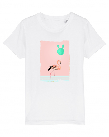 Flamingo Roz și Balonul Cactus  White